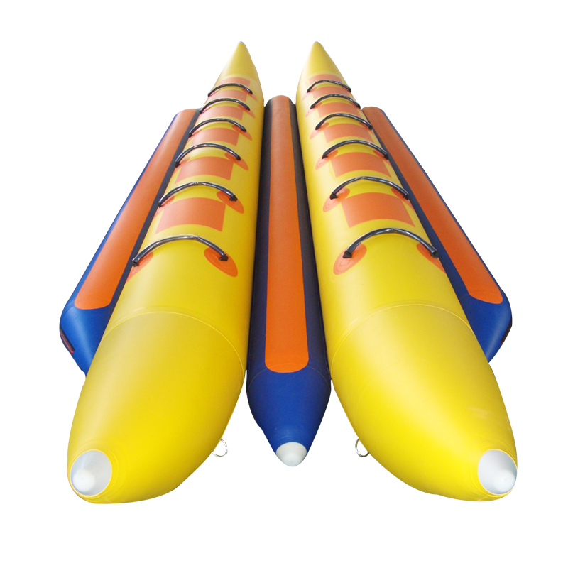 12 personer Två rader uppblåsbar vattensport Flugfisk Bananbåt 